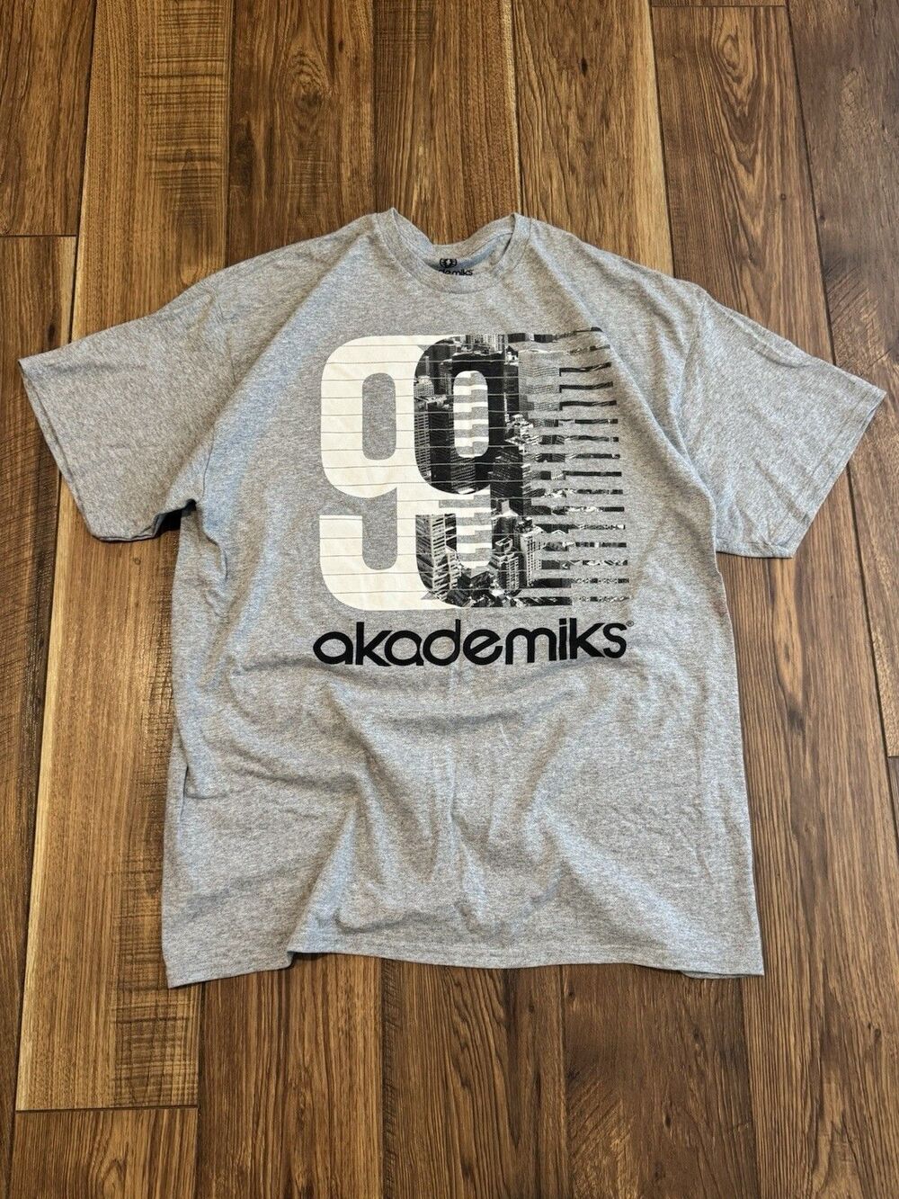 akademiks t shirt XL grey mens y2k vintage retro hip-hop skater grunge